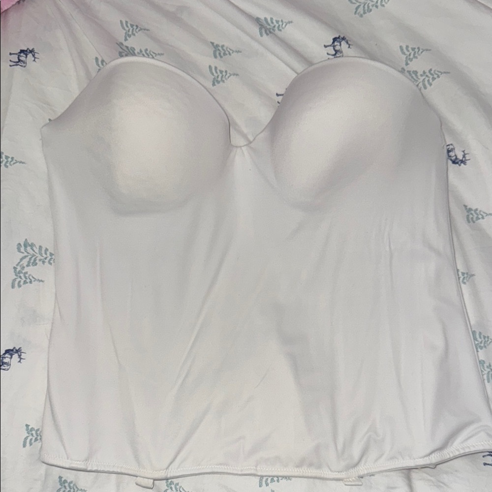 White Strapless Bustier 42C